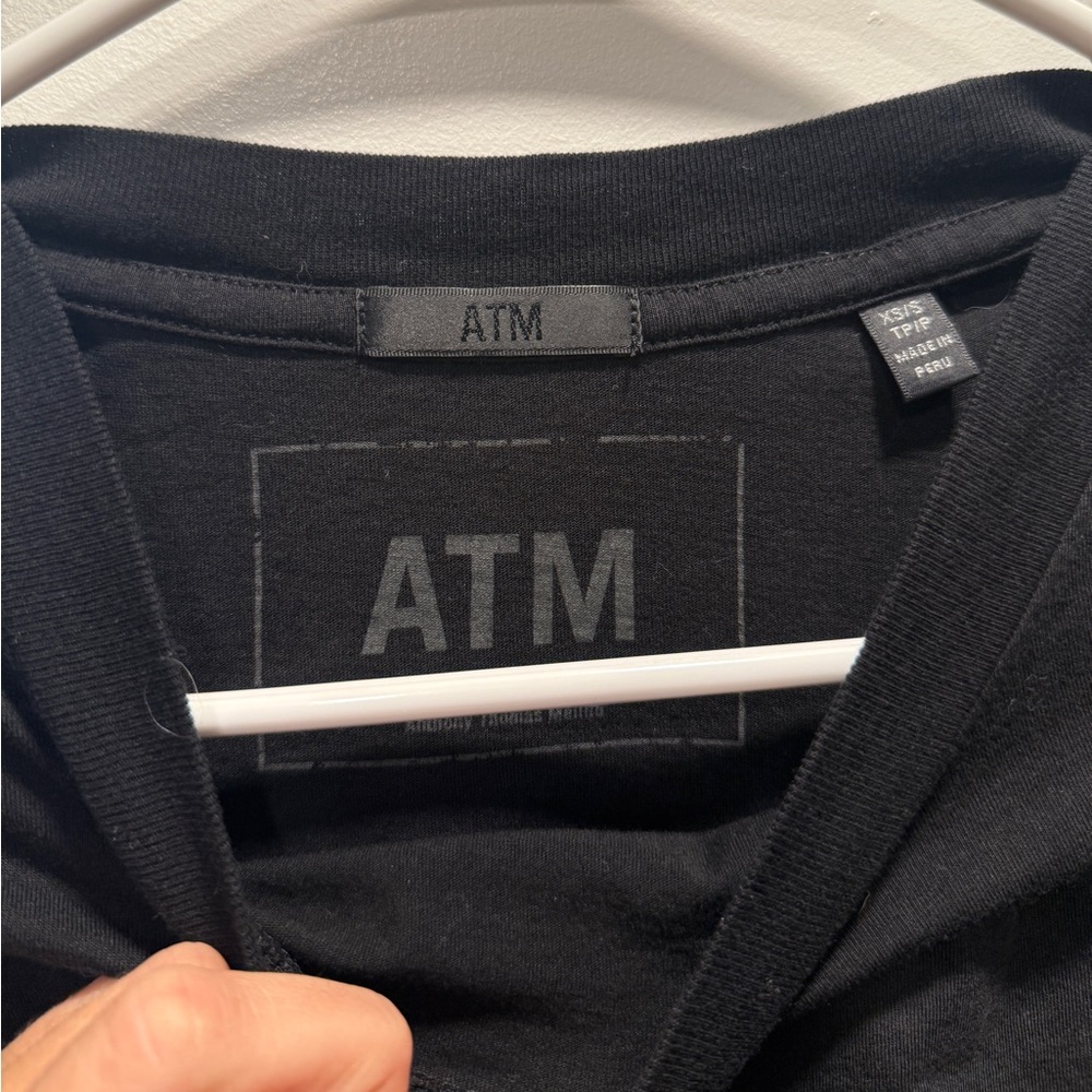 ATM Anthony Thomas Melillo Black Crew Neck Tee